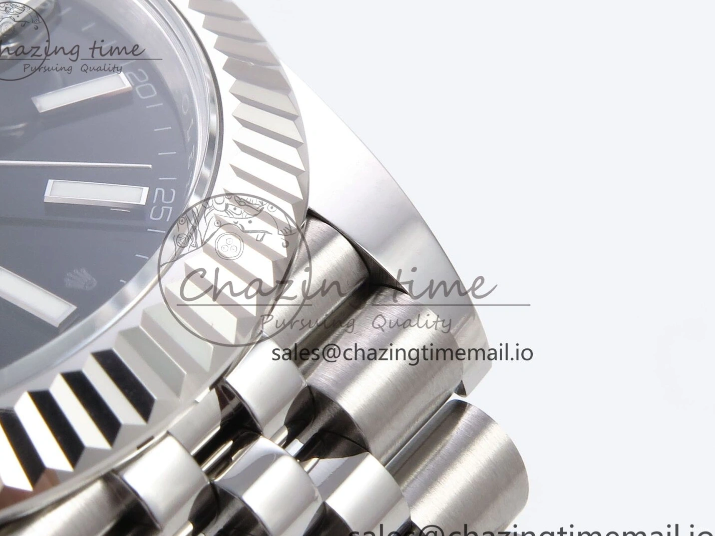 MiroTime 0406 HighPerformance DateJust 41 126334 EWEF Best Edition Black Stick Dial on Jubilee Bracelet A 1046